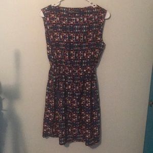 Geometric multicolor dress
